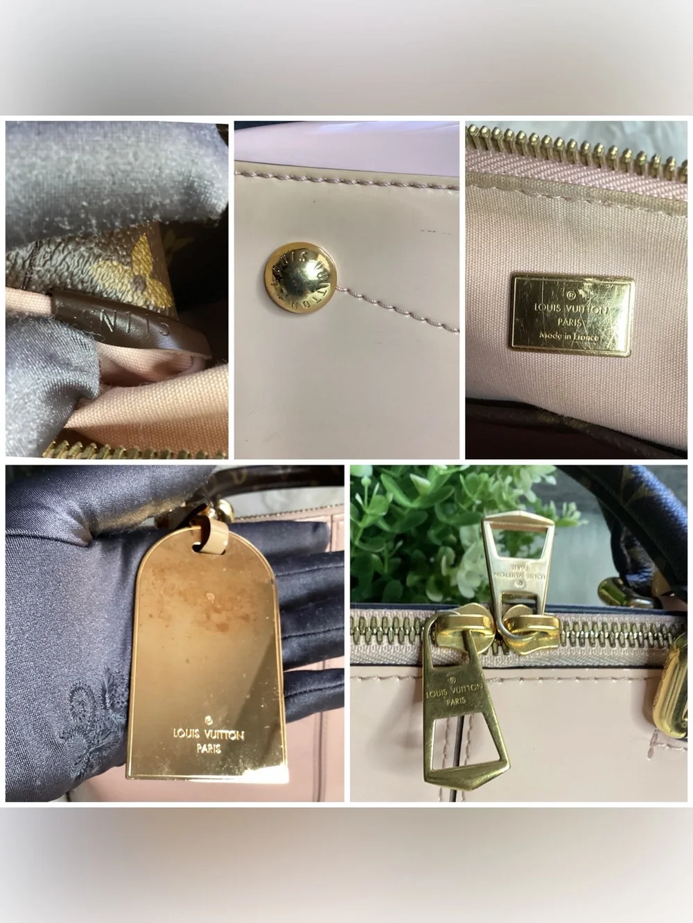 LOUIS VUITTON Rose Ballerine Vernis Miroir Tote Bag